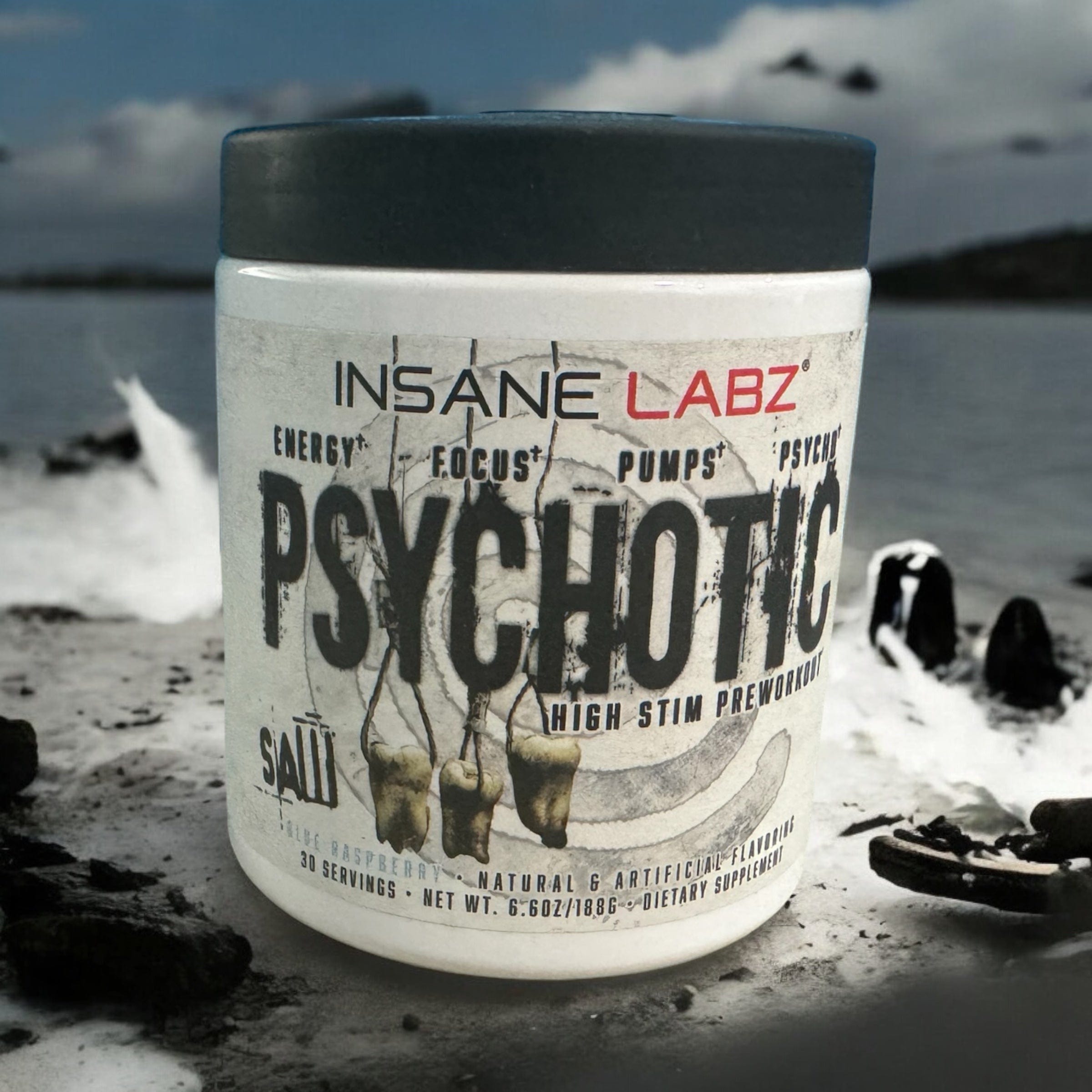 PSYCHOTIC SAW pre-entreno 35 servicios sabor blue raspberry 850009705280